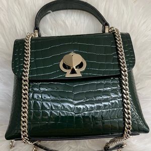 Kate Spade New York ROMY mini croc embossed bag.